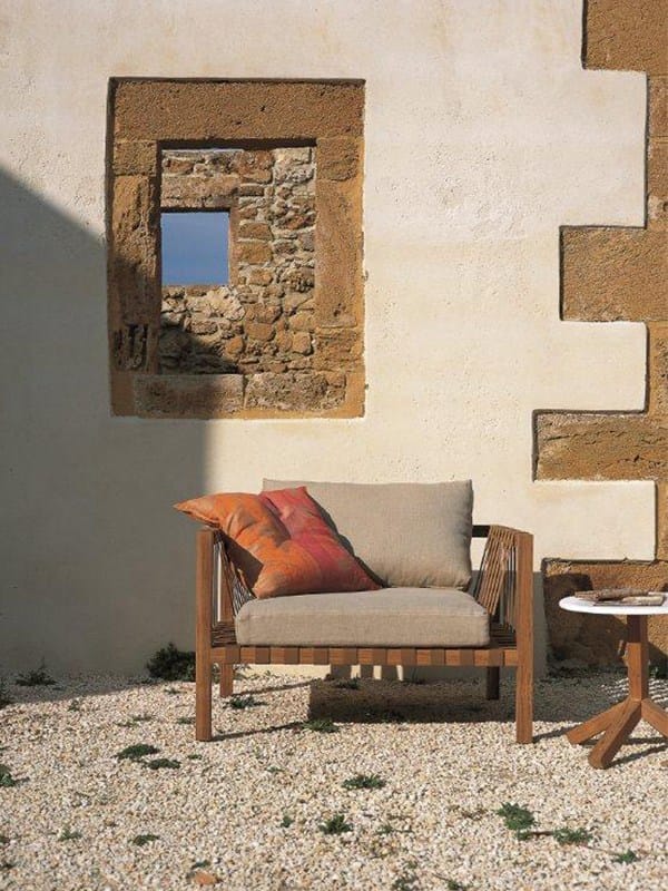 Садовое кресло из тикового дерева с подлокотниками RODA ARCH-00033159 - Вид №4