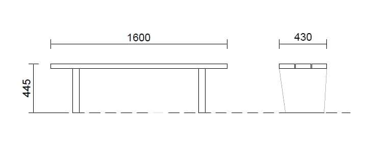Деревянная скамья без спинки Studio Città GREEN PARK ARCH-00114134 - Вид №2