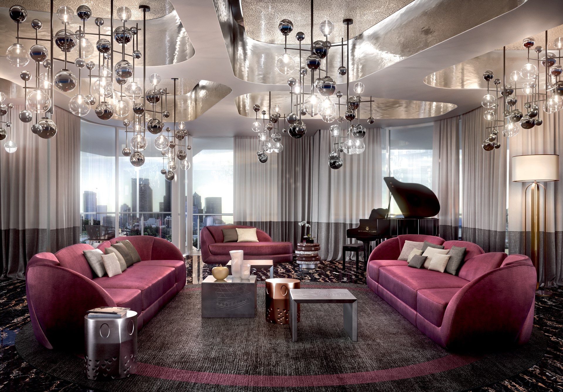 2-местный модульный тканевый диван Sicis Висконти ARCH-00097384