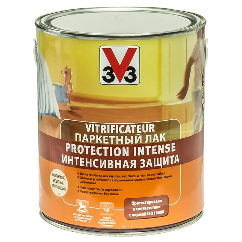 Лак паркетный V33 водный прозрачный 2.5 л STLM-2105226