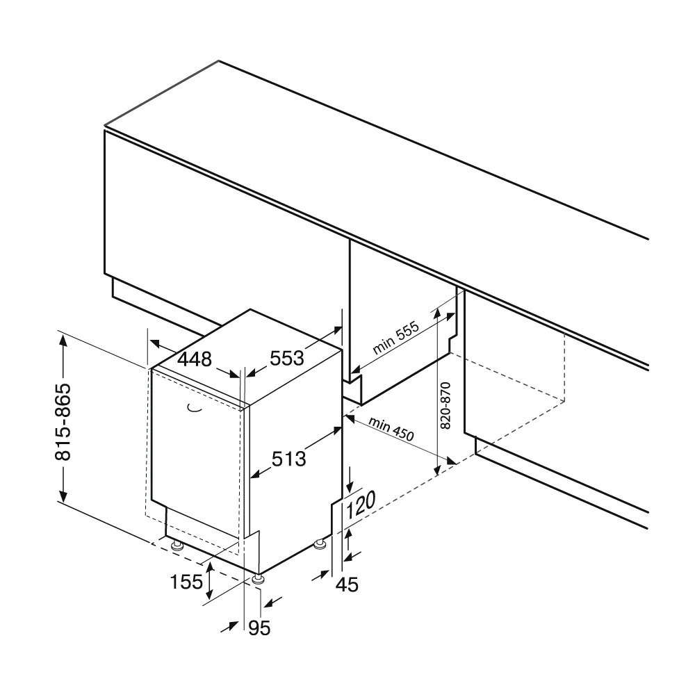 9150435 Встраиваемая посудомоечная машина KRONA WESPA 45 BI KRONA1 STDN-0021823 - Вид №16