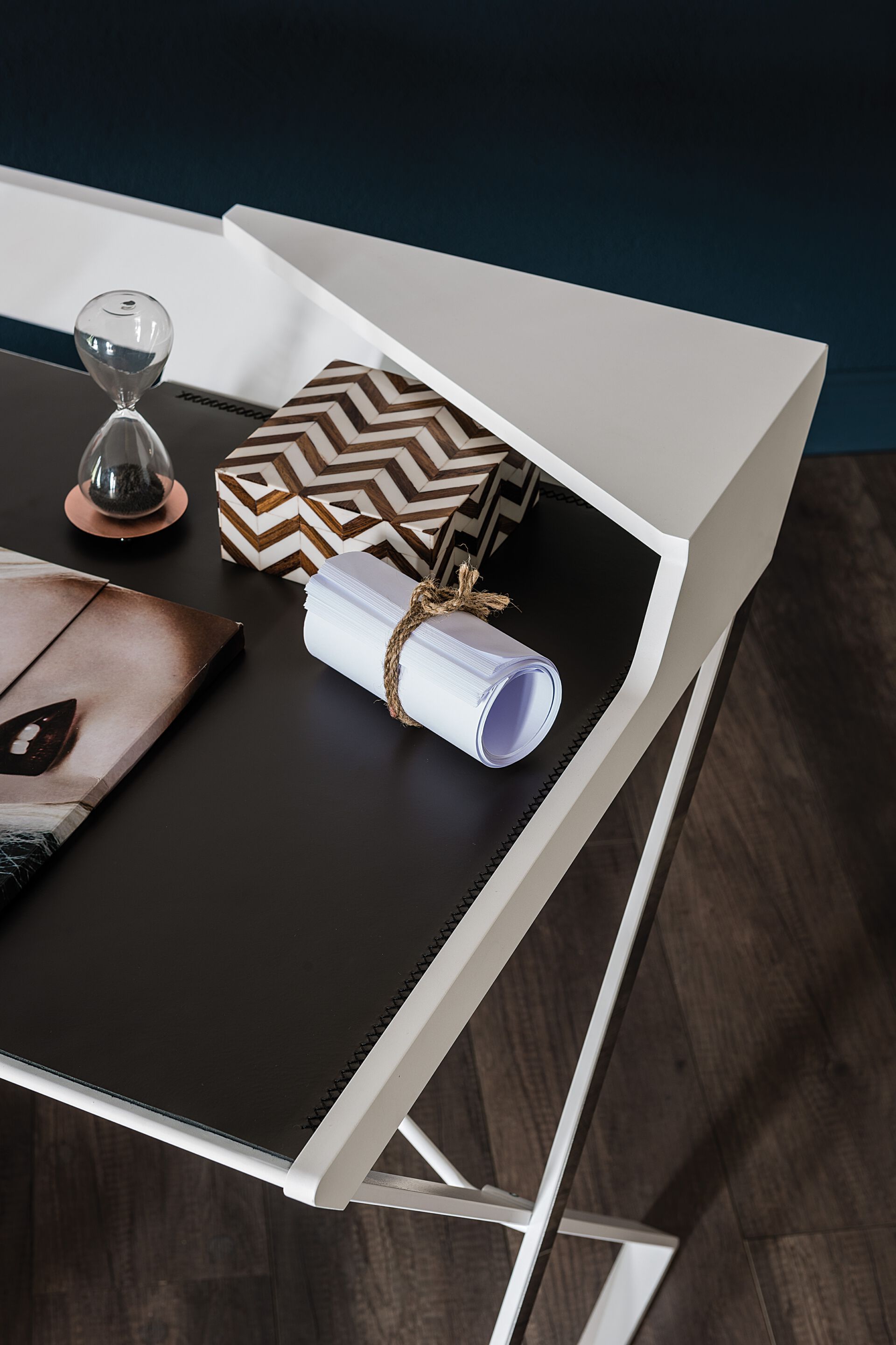 Стальной и деревянный письменный стол Cattelan italia QWERTY ARCH-00131308 - Вид №5