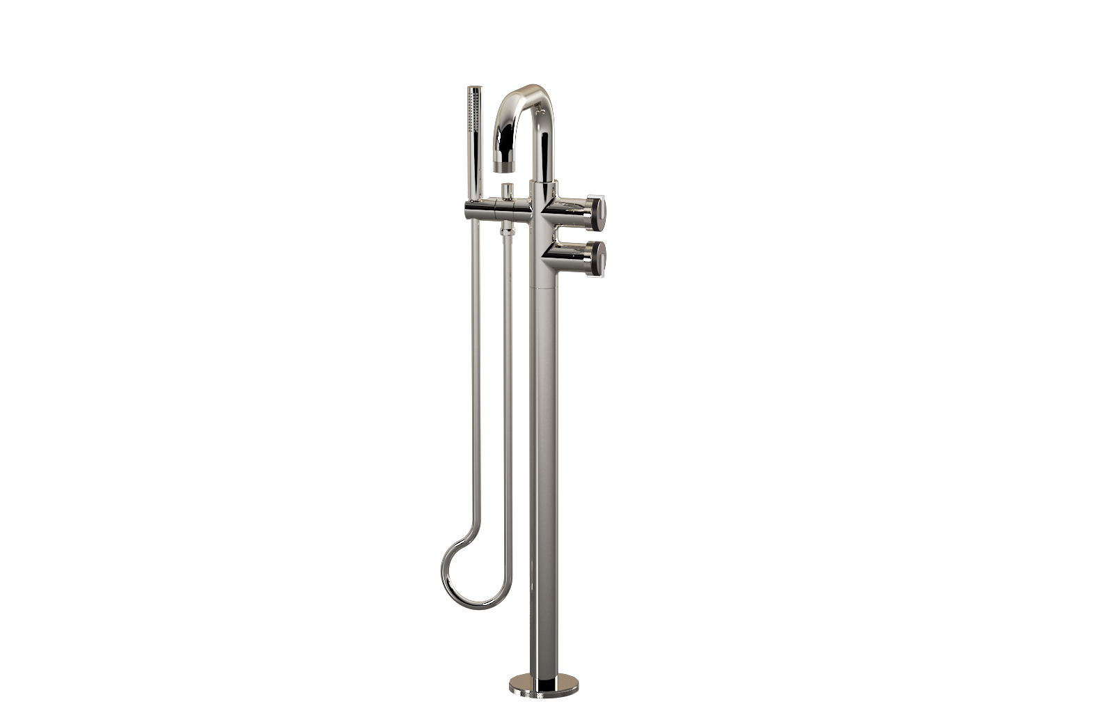 E-11557-R1GM-L1WT-PN Смеситель напольный отдельностоящий (внешняя часть) GRAFF MOD+