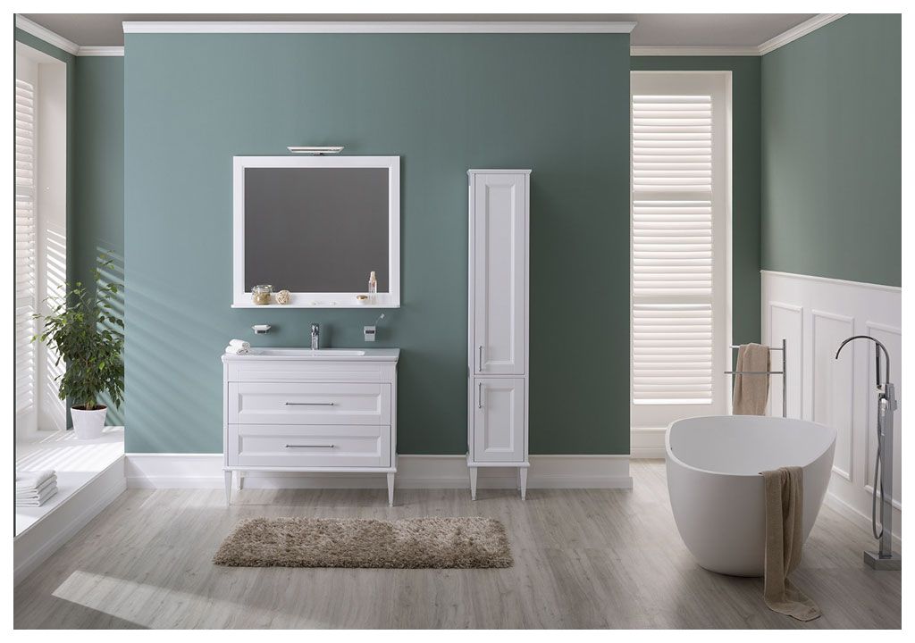 Тумба с раковиной Aquanet Бостон М 100 белый 0020967800197961 - Вид №5