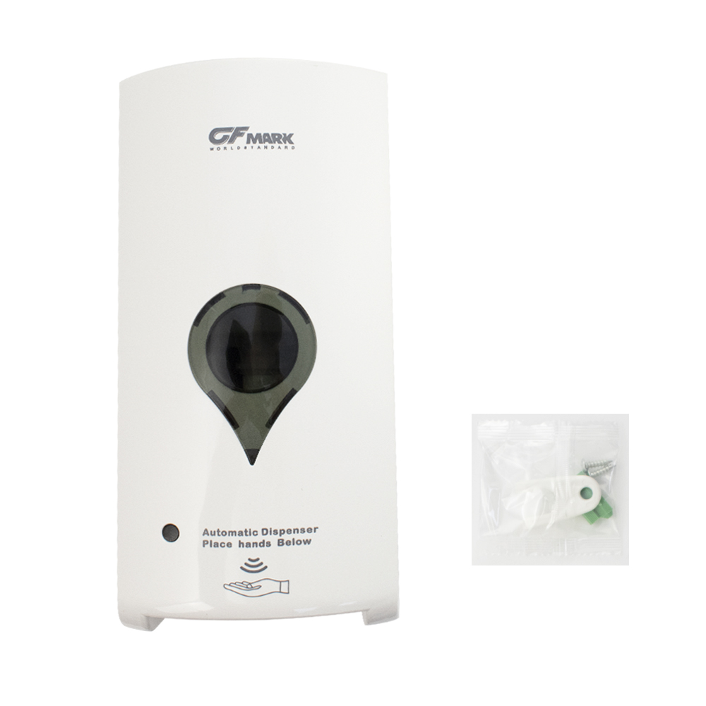 GFmark - Дозатор СЕНСОРНЫЙ, ДЕЗИНФЕКЦИЯ, пластик АБС, БЕЛЫЙ, большой, с окошком капля, 1000 мл, код: 715  - Вид №10