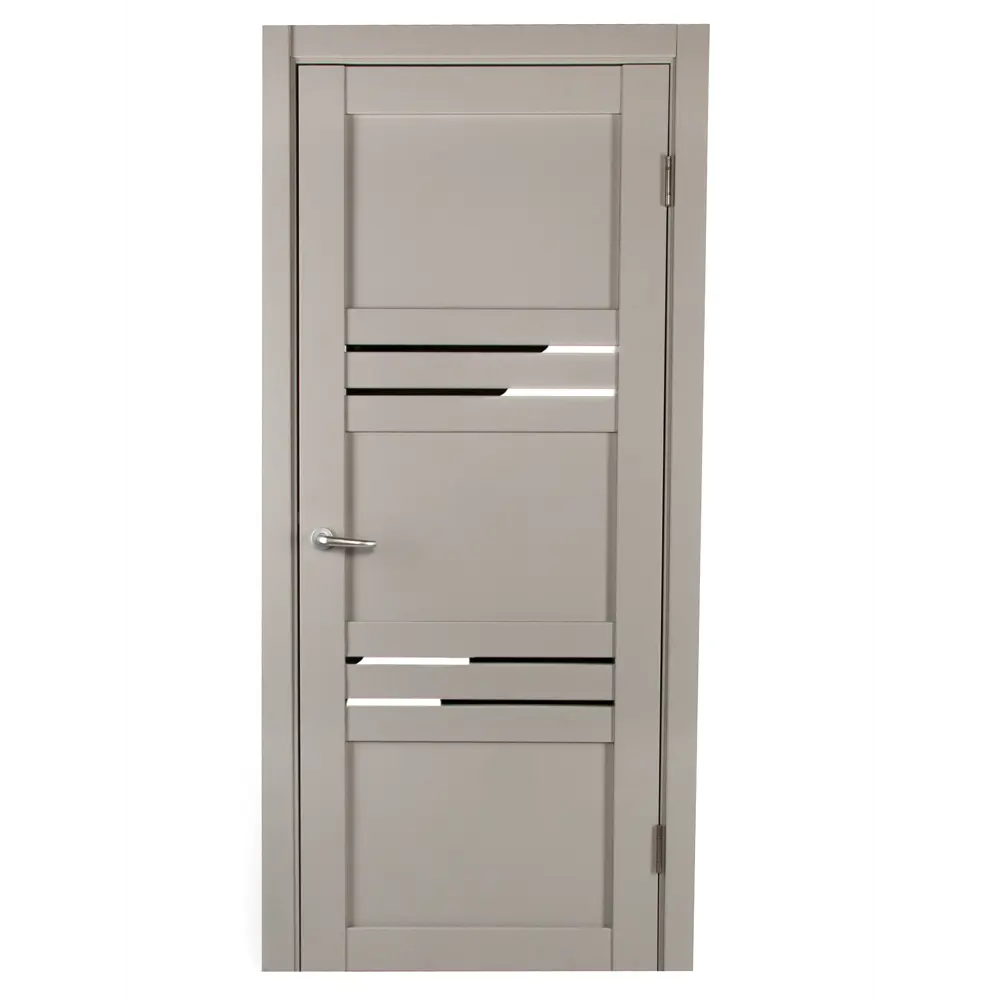 Дверь межкомнатная глухая Астерия 90x200 см Hardflex цвет серый жемчуг с замком и петлями 82636312 STLM-2022780 МАРИО РИОЛИ 