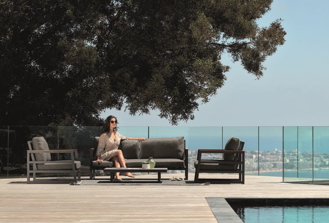 2-местный тканевый садовый диван Talenti Alabama Alu ARCH-00097996 - Вид №4