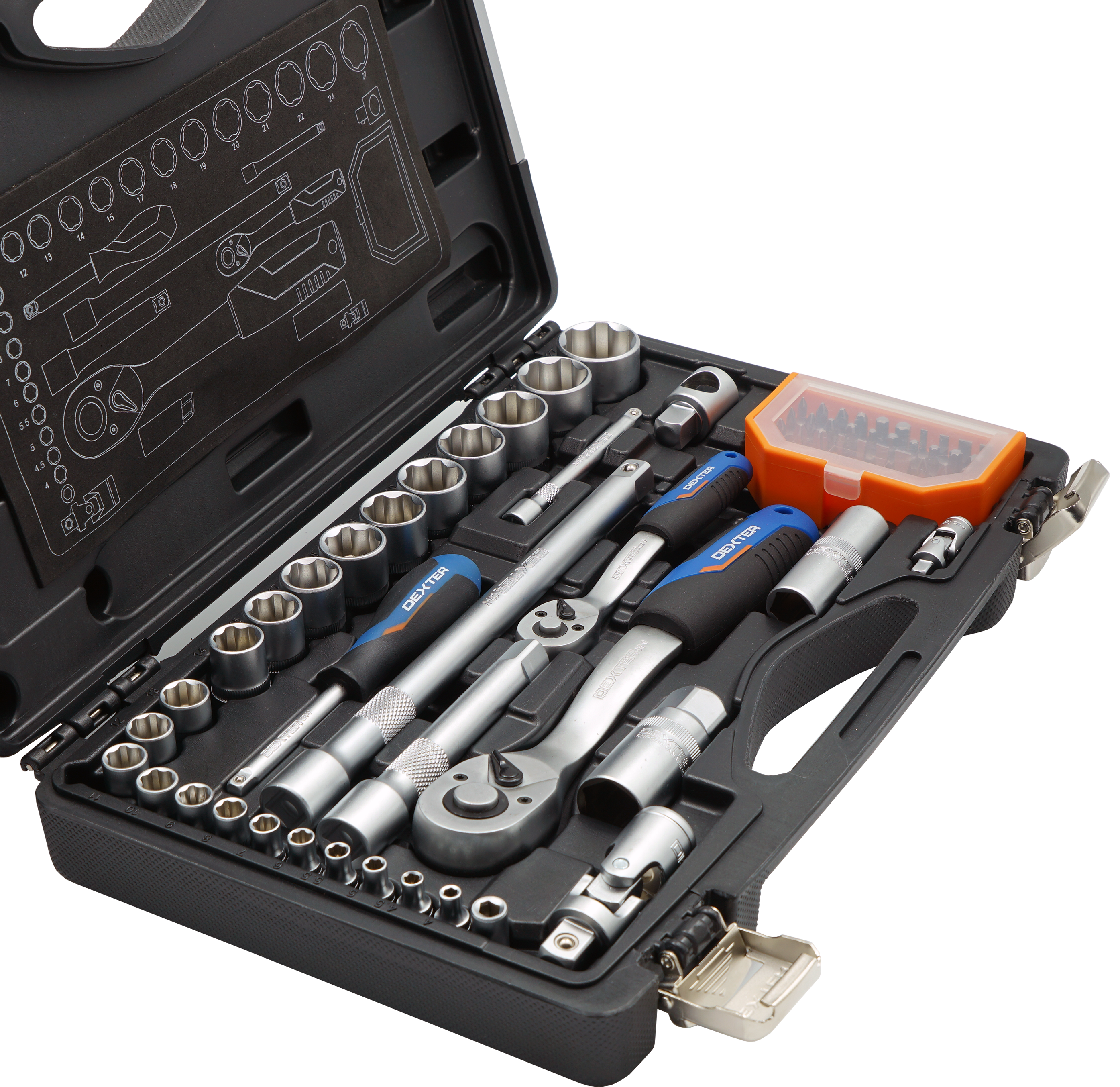 Набор инструментов Dexter 64 предмета для профессионального использования 82612582 STLM-0031656 - Вид №3