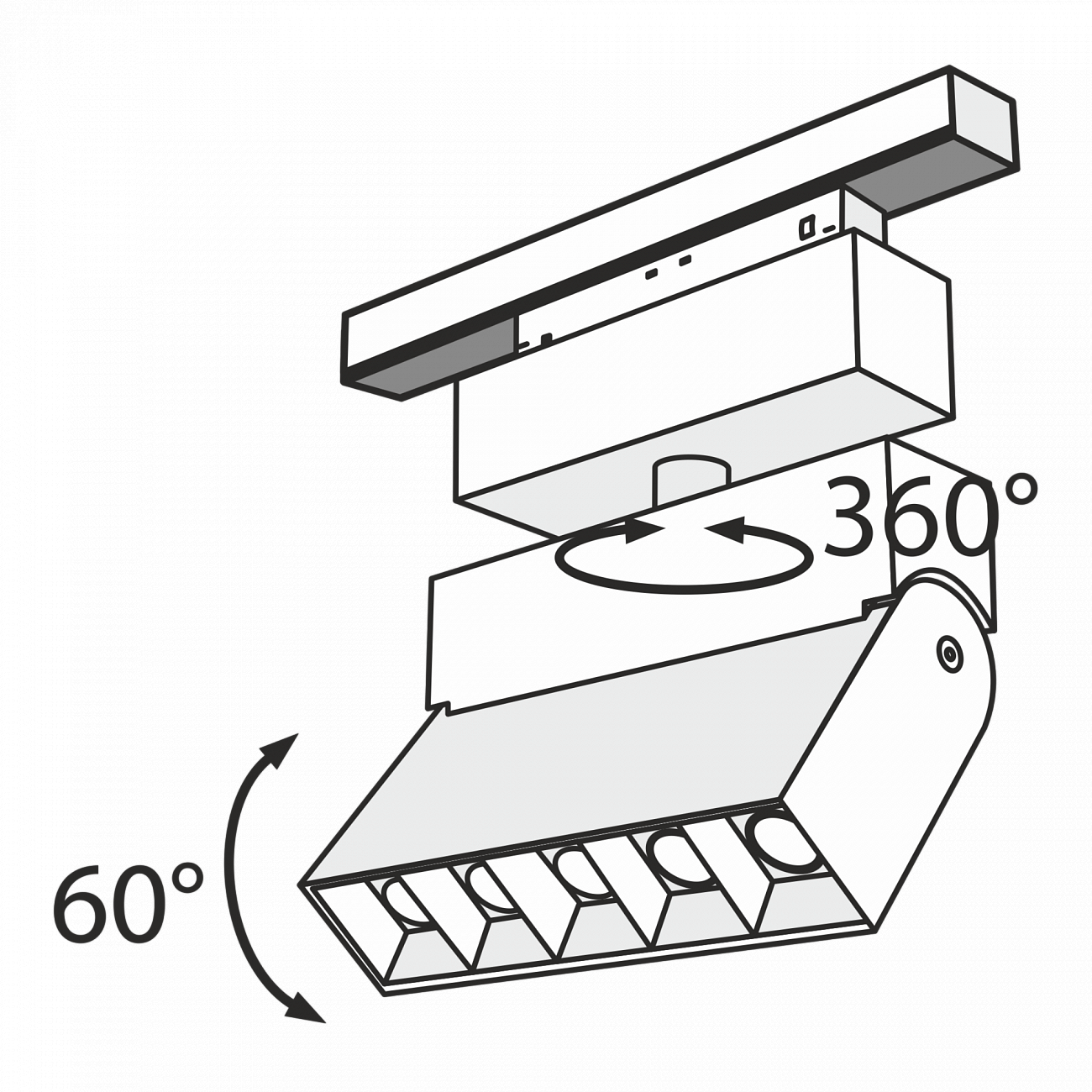 Трековый светильник черный TR015-10W4K TECHNICAL MAGNETIC TRACK SYSTEM 00-3956240 Черный  - Вид №5