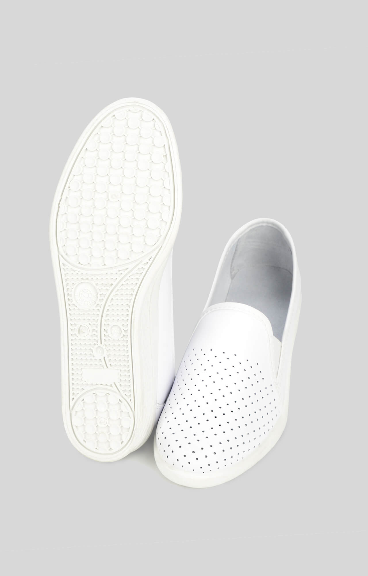 68164 Туфли женские с закрытым задником белые  Сабо и сланцы размер 37 Спецодежда  - Вид №1