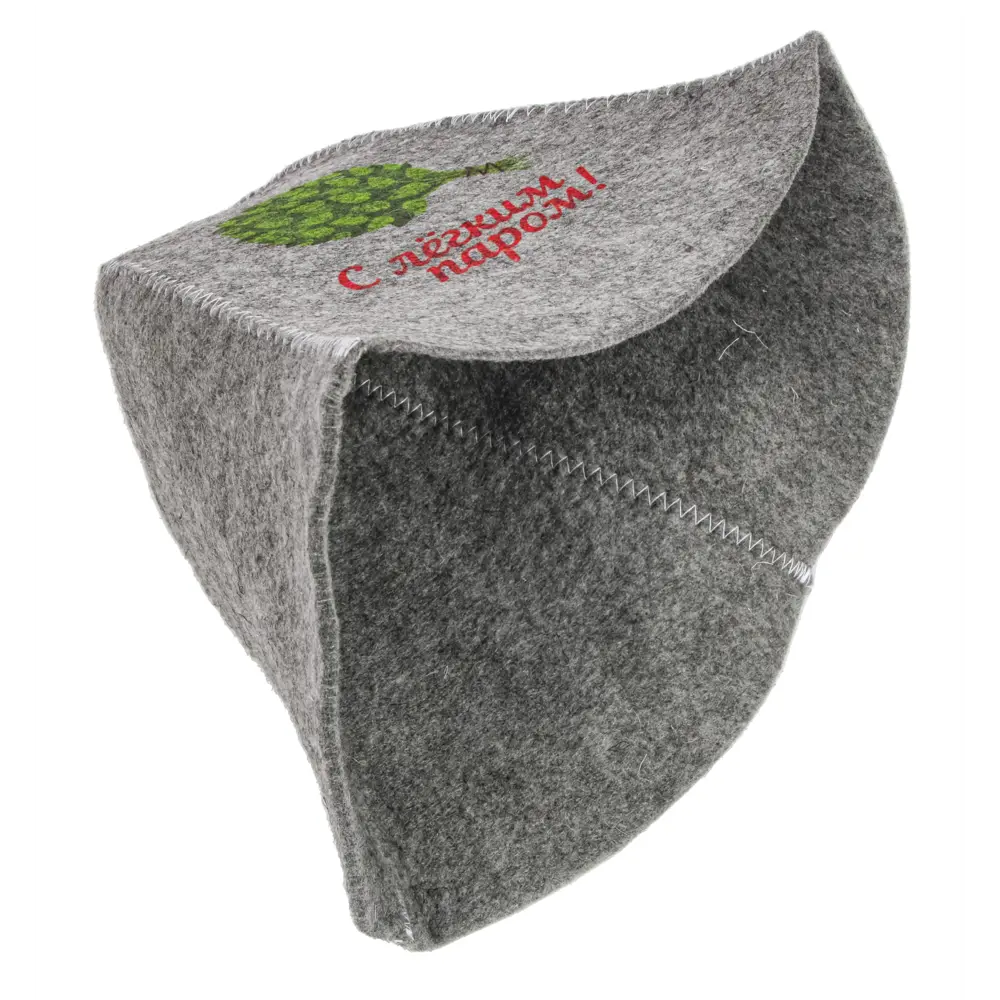 Шапка для бани Банный мир С легким паром войлок цвет серый STLM-2064113 - Вид №3
