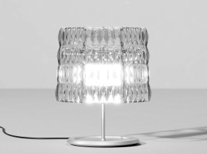 Стеклянная настольная лампа ручной работы