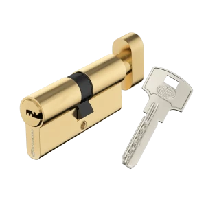 Цилиндр Standers TTAL1-3535NBGD, 35x35 мм, ключ/вертушка, цвет латунь 82625296 STLM-2078621