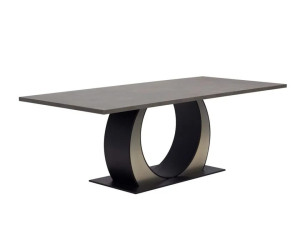 Прямоугольный стол со стальным основанием и ламинированным верхом