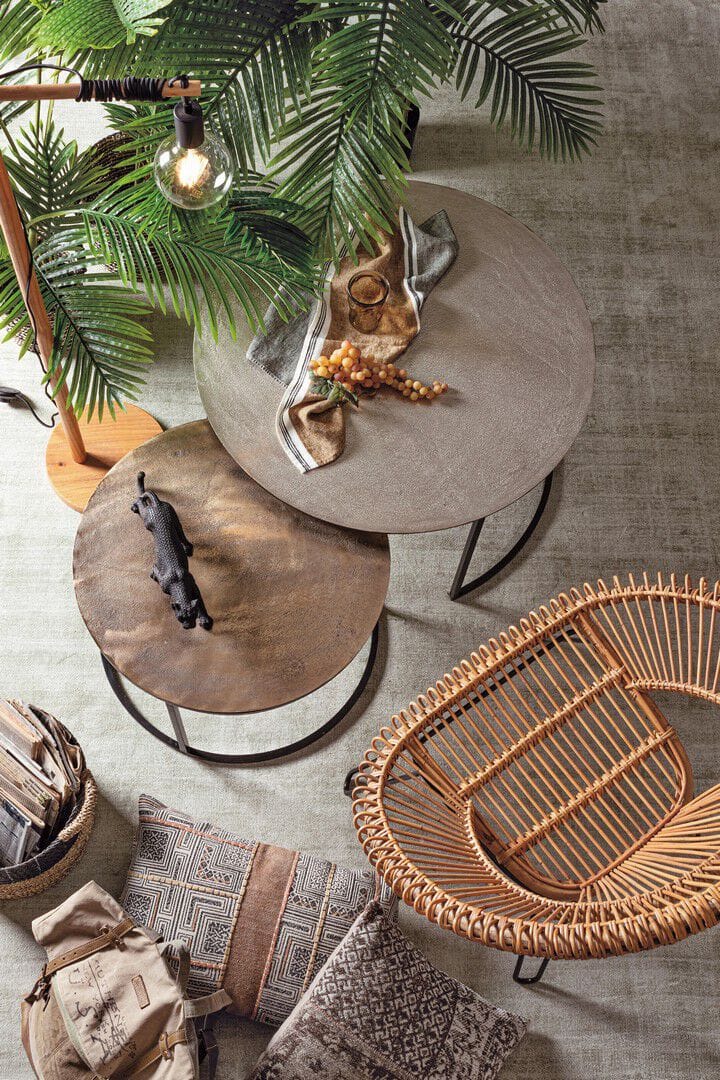 Набор из двух металлических круглых столиков BIZZOTTO AMIRA ARCH-00066497 - Вид №3