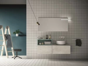 Birex Лаковая тумба под умывальник с зеркалом Memento