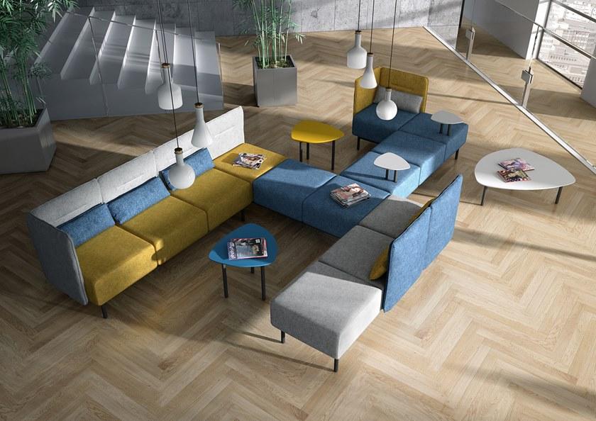 Leyform Огнестойкий 3-местный тканевый диван с разъемом USB Around 5233sb  - Вид №2