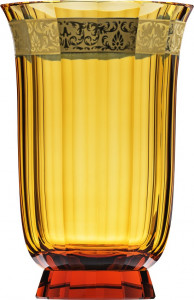 10673439 Moser Ваза Moser Эден.Цветы 35см, топаз, п/к Хрусталь бессвинцовый