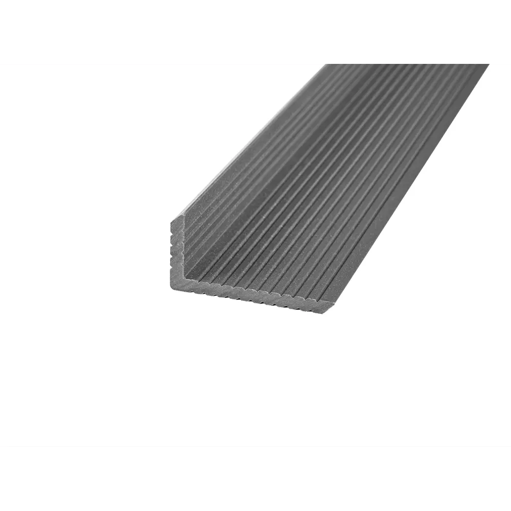 Уголок для террасной доски Groentec 70x35x3000 мм ДПК цвет серый STLM-2179018