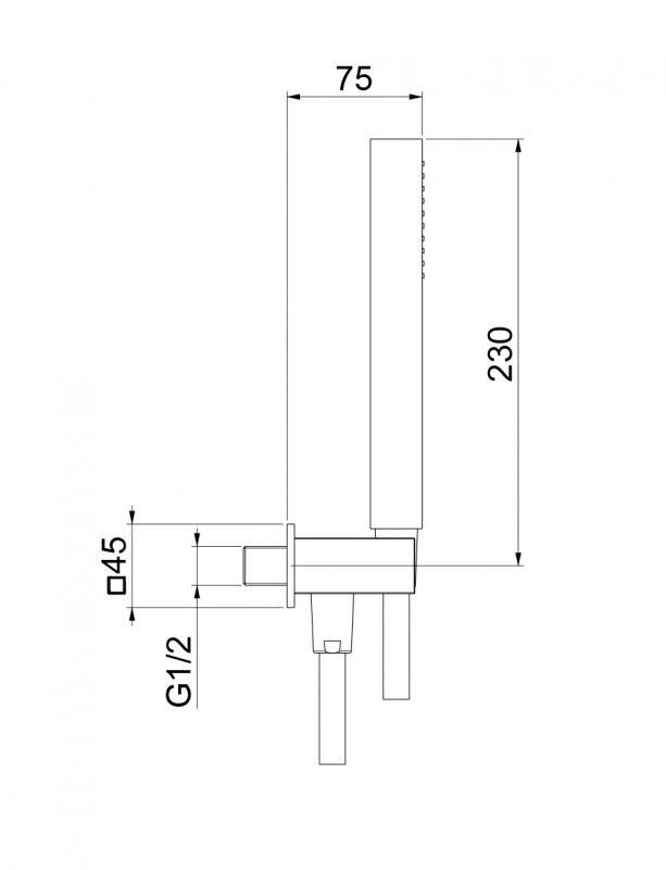 AC1045740 Душевой гарнитур , белый Webert #VALUE!  - Вид №1