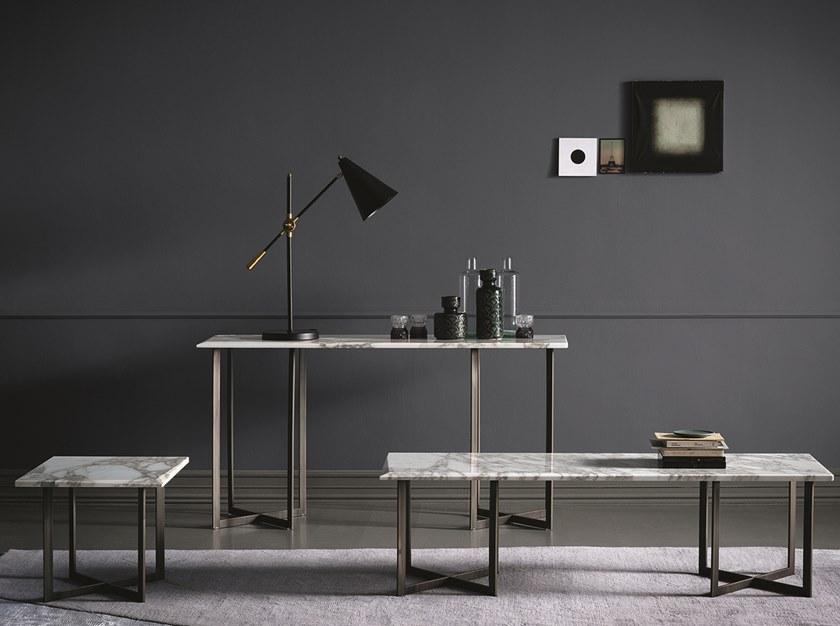 Bodema Прямоугольный мраморный журнальный столик Blunt Blu001 - Вид №1