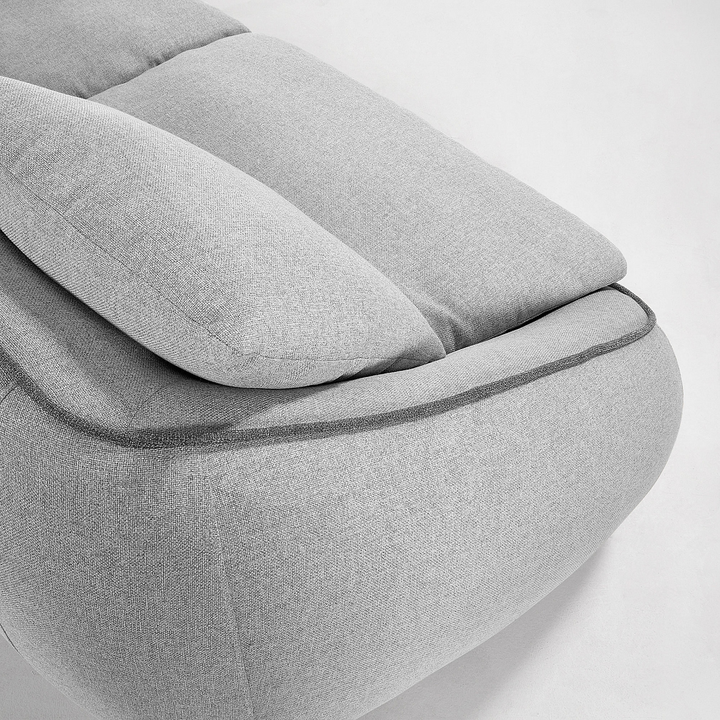 069452 Диван 3х местный светло-серый La Forma Safira - Вид №1