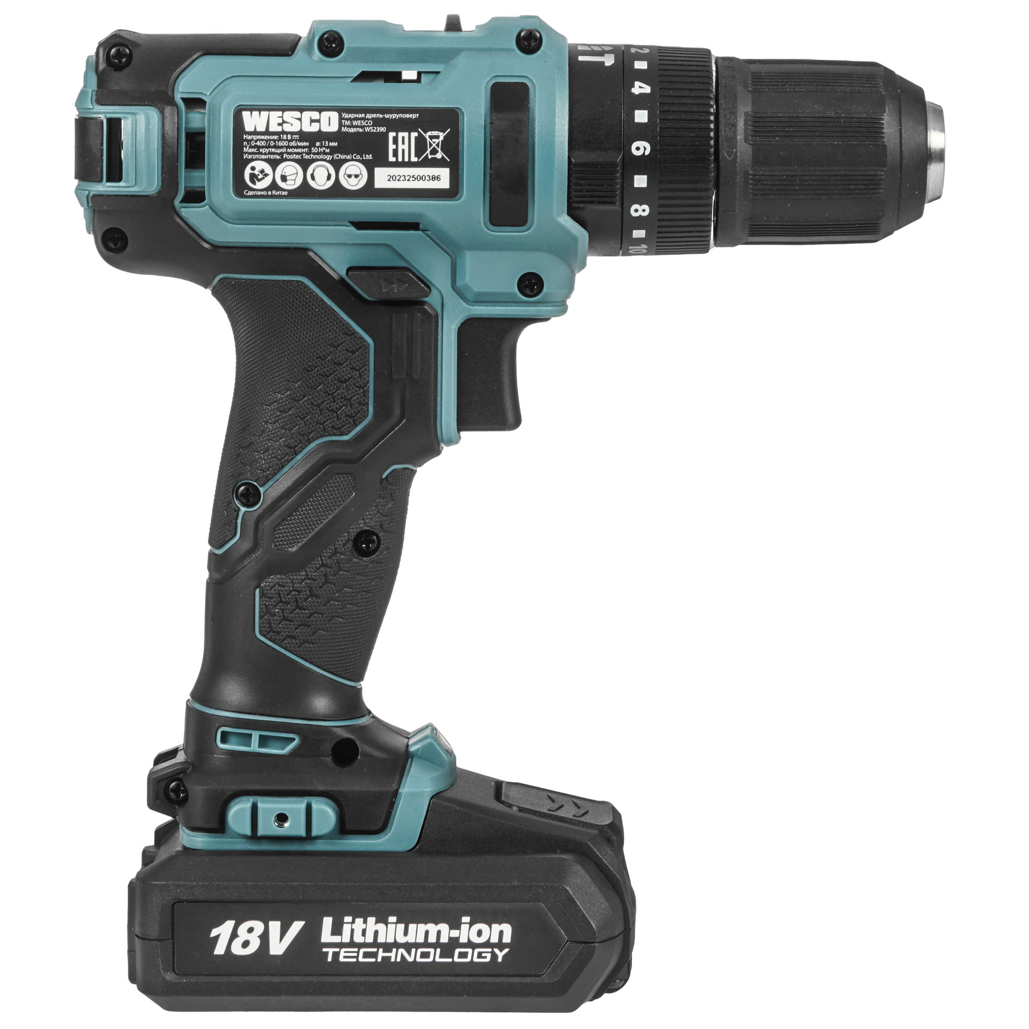 Дрель-шуруповерт Wesco WS2390 1ForAll 18V 5410727 STDN-0068523 - Вид №2