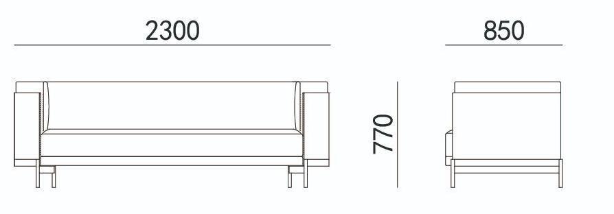 HC28 Cosmo 2-местный тканевый диван Barry 31f019 - Вид №1