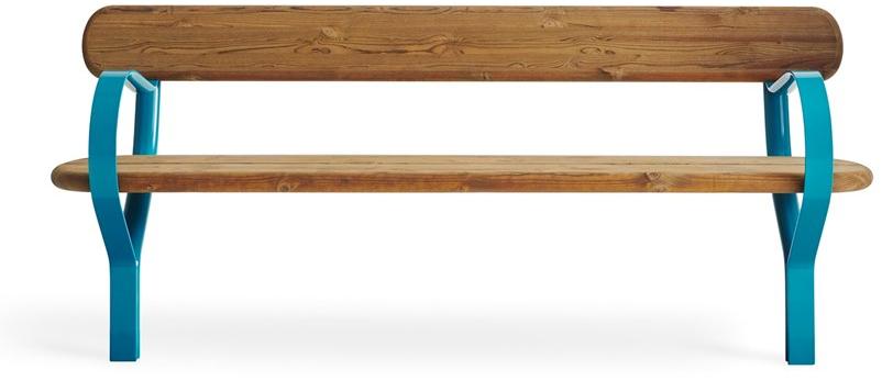 VESTRE Деревянная скамейка в современном стиле с подлокотниками со спинкой Folk sun-id-1465626 - Вид №1