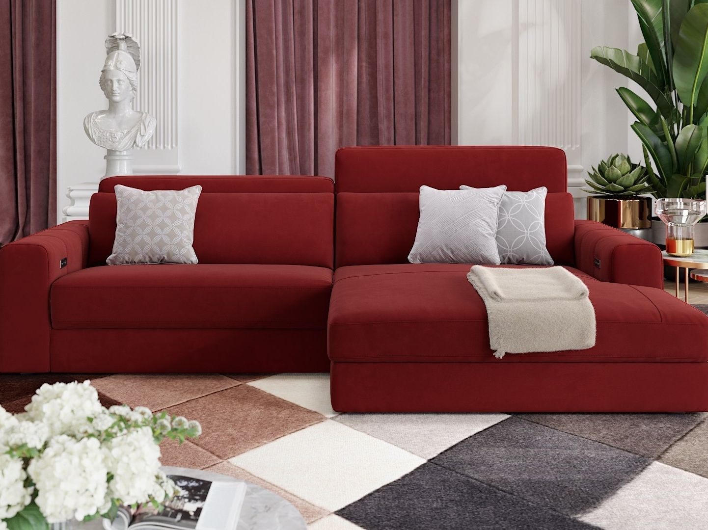 Тканевый диван с полуостровом Sofanella Capri ARCH-00024564 - Вид №5