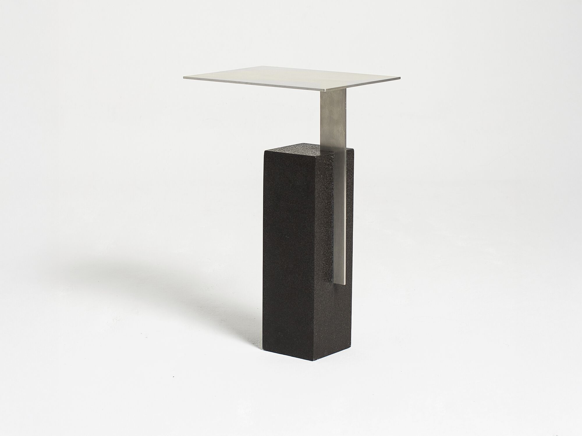 Журнальный столик с травертиновым основанием и металлической столешницей YET. Design Studio MONO ARCH-00029357 - Вид №16