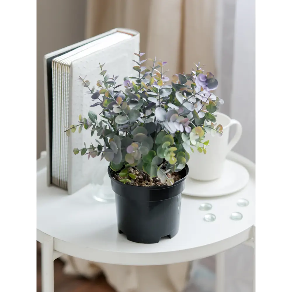 89356249 Искусственное растение в горшке эвкалипт h30 см цвет фиолетовый STLM-0962395 Santreyd  - Вид №3