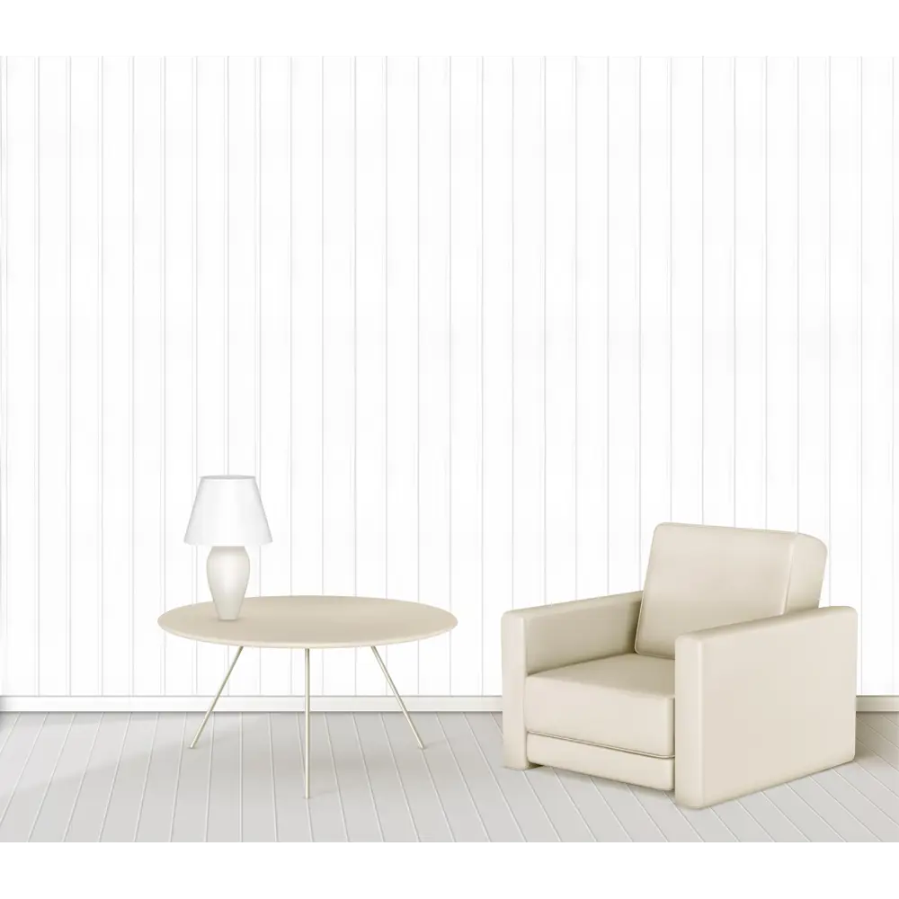 Панель ПВХ белая 3000x100x8 мм 0.3 м² FINEBER STLM-2109067 - Вид №1