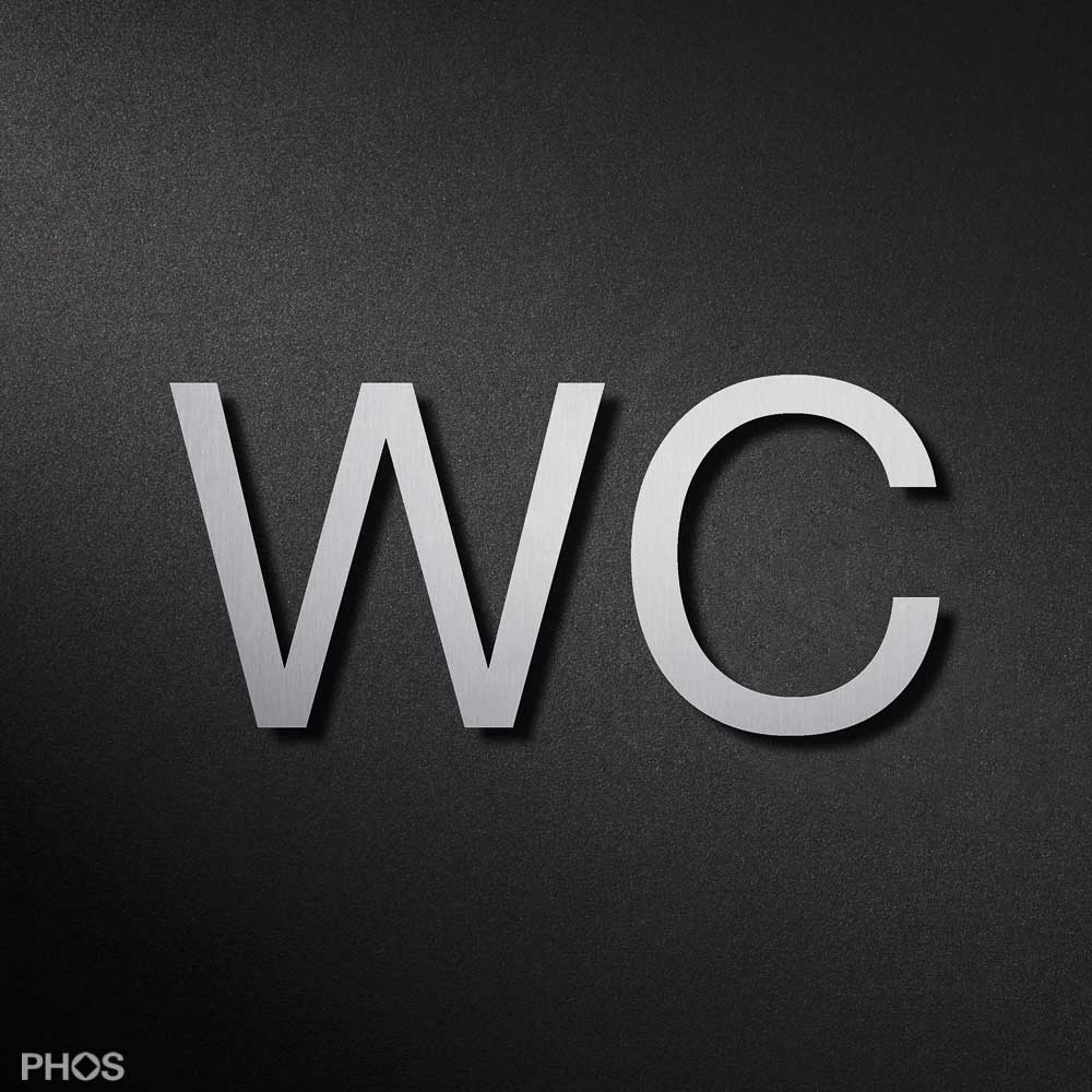 B0101-100 Надпись wc, высота крышки 100 мм PHOS 