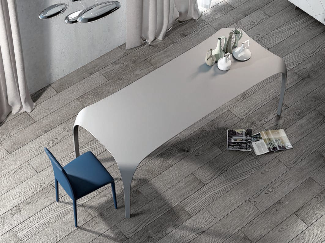 Прямоугольный кухонный стол из Tecnoril® RIFLESSI уникальный ARCH-00000375