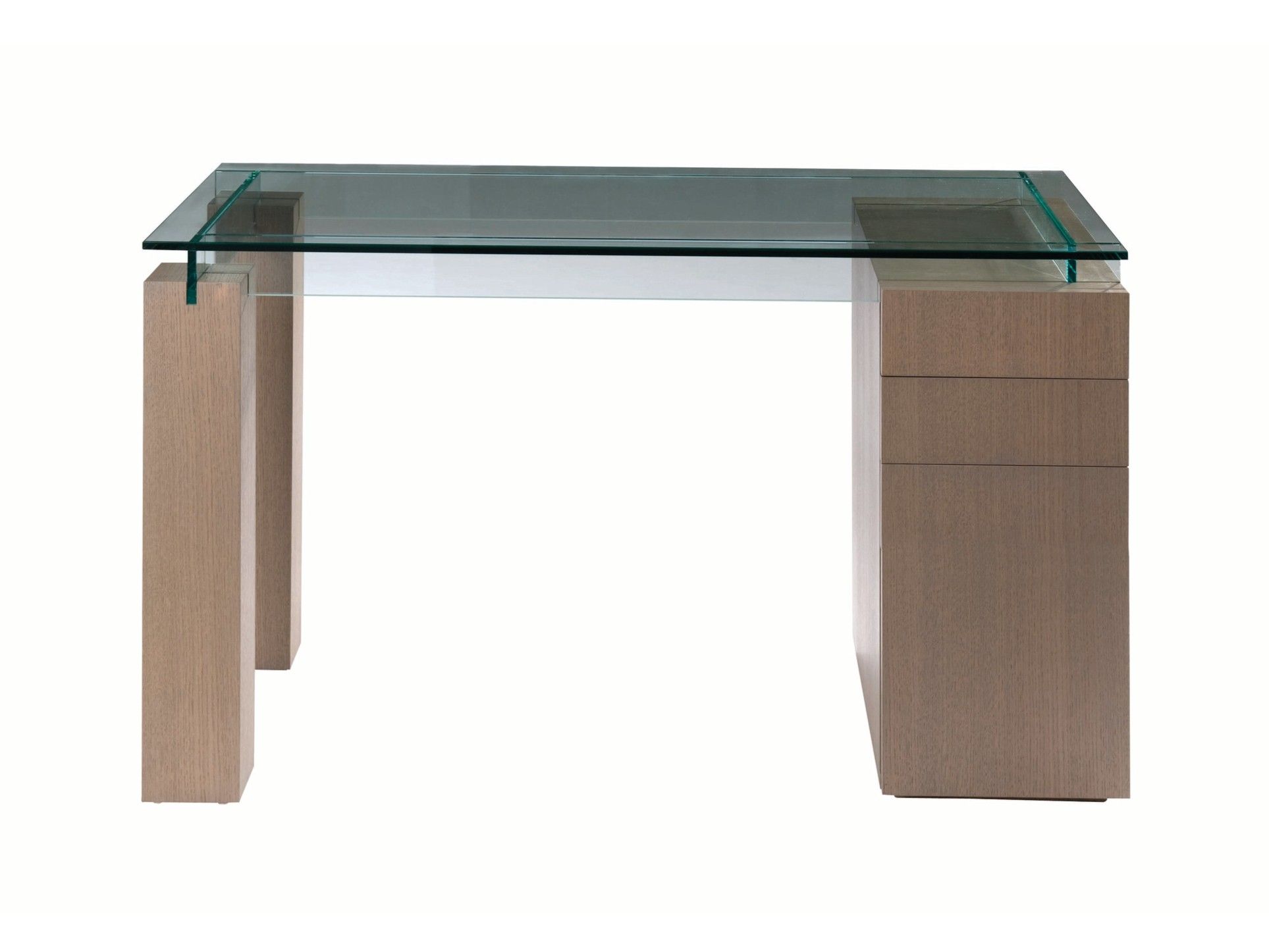 Прямоугольный стол из дерева и стекла с ящиками ROCHE BOBOIS TÉNÉRÉ ARCH-00074246 - Вид №1