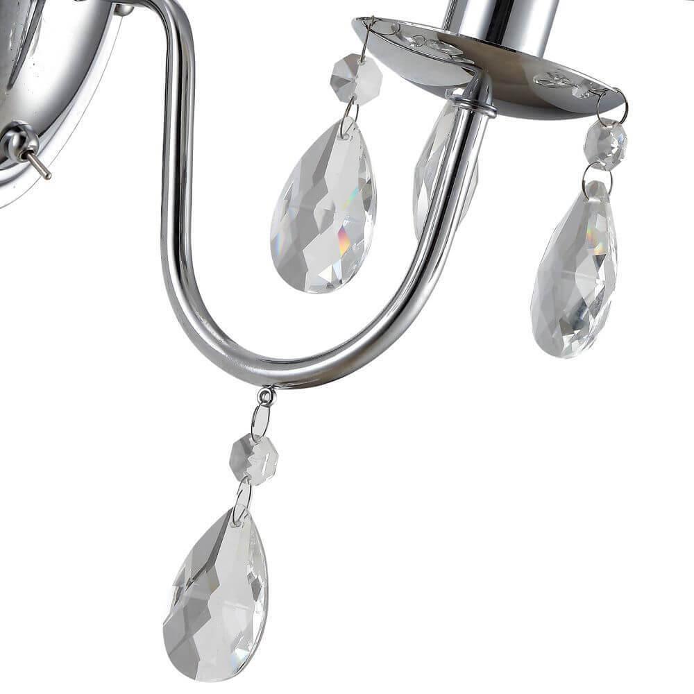 Бра металлическое с абажуром белое Arte Lamp A9123AP-1CC ARTE LAMP 9123 00-3928937 Белый;серебро  - Вид №1
