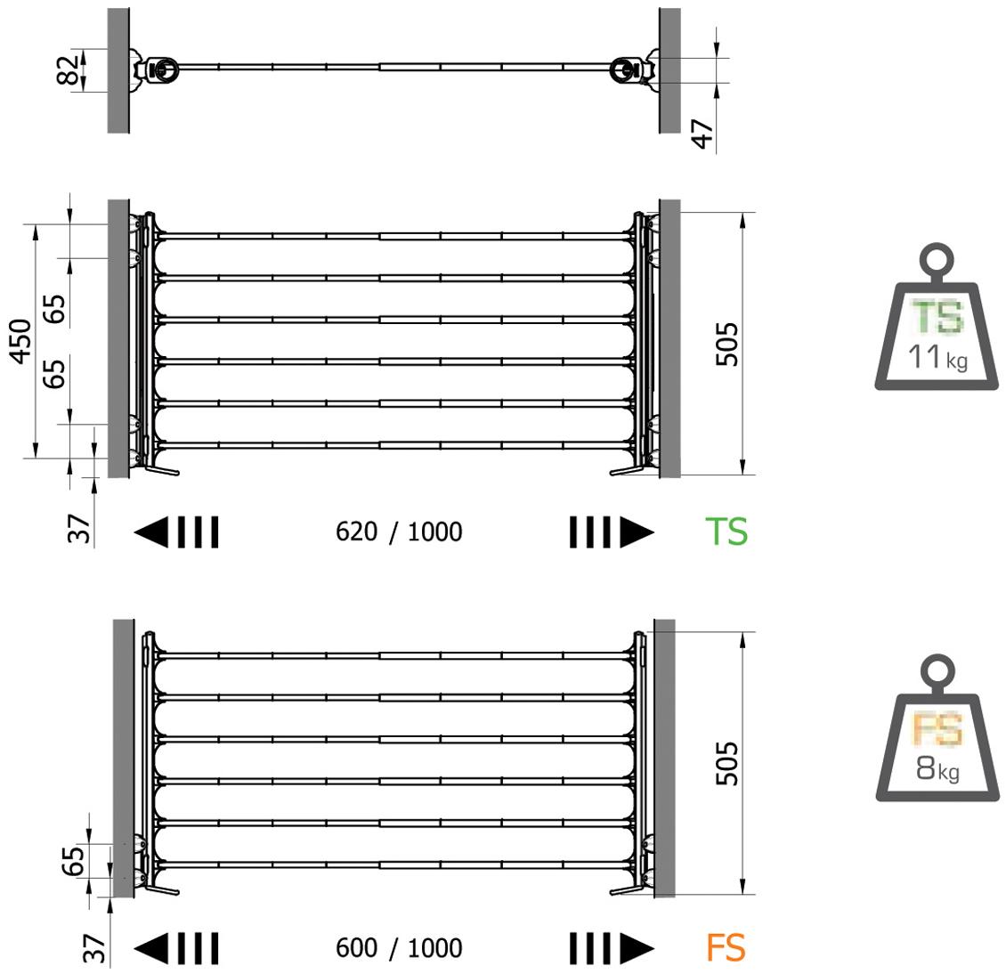 Servetto Выдвижная пластиковая вешалка для брюк sun-id-1407552 - Вид №1
