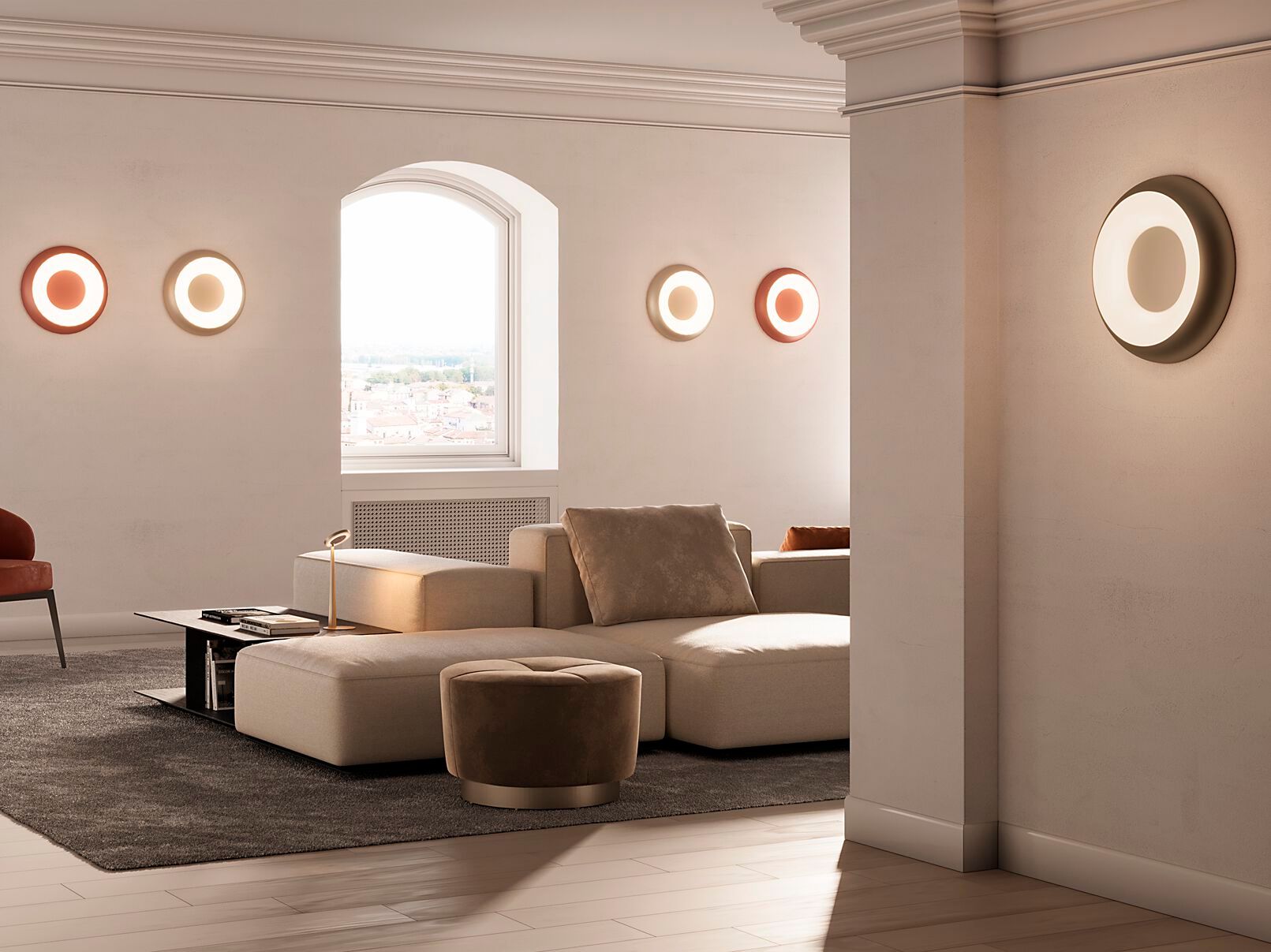 Настенный светильник / потолочный светильник с порошковым покрытием Panzeri Superbold ARCH-00106734 - Вид №4