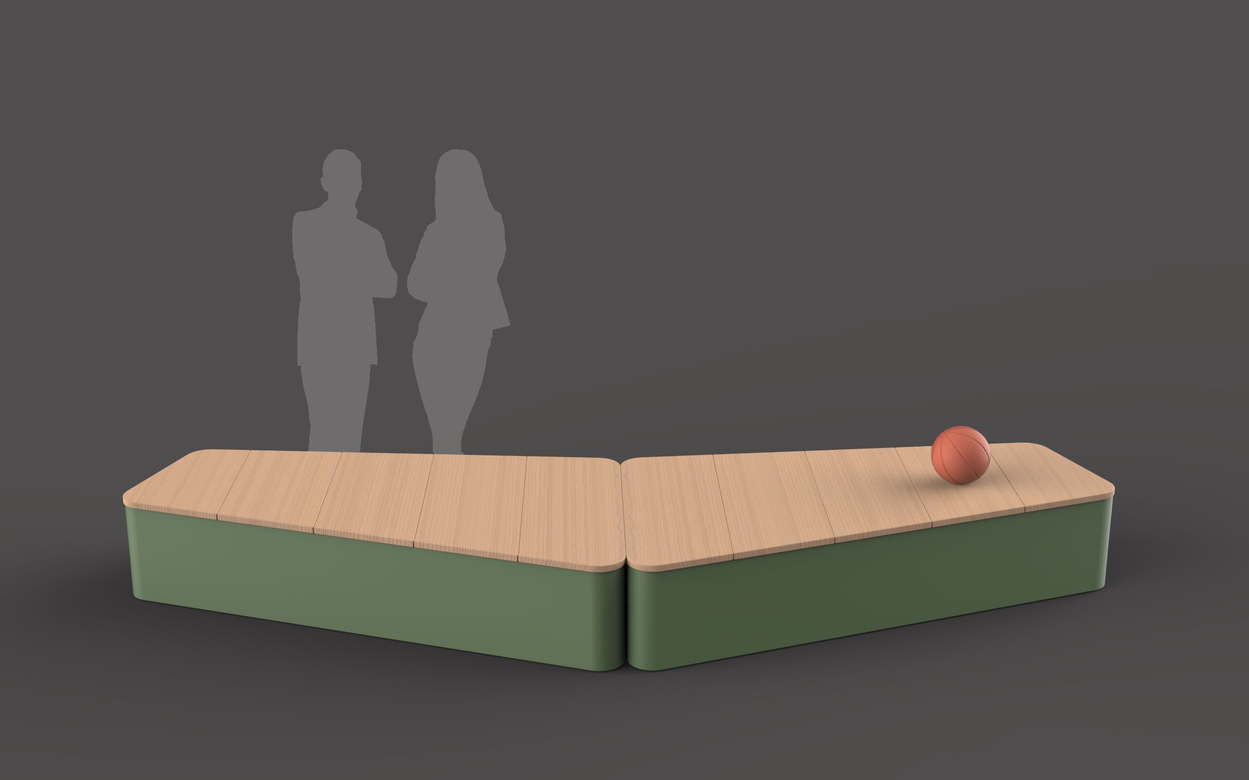 Модульная стальная и деревянная скамья без спинки CITYSì DOLMEN ARCH-00105379 - Вид №1