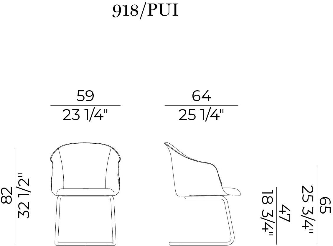 Potocco Кресло с мягкой обивкой и подлокотниками Lyz 918 pui - Вид №2