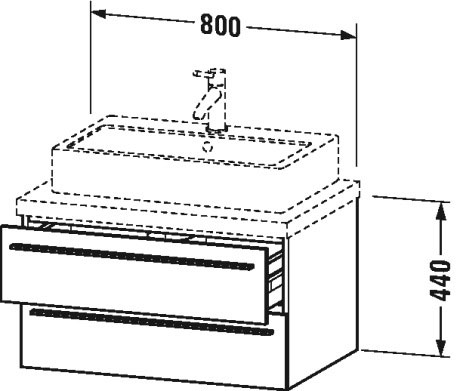 XL541709090 X-Large Тумбочка для консоли Фланелево-серый шелковисто-матовый лак Duravit - Вид №1