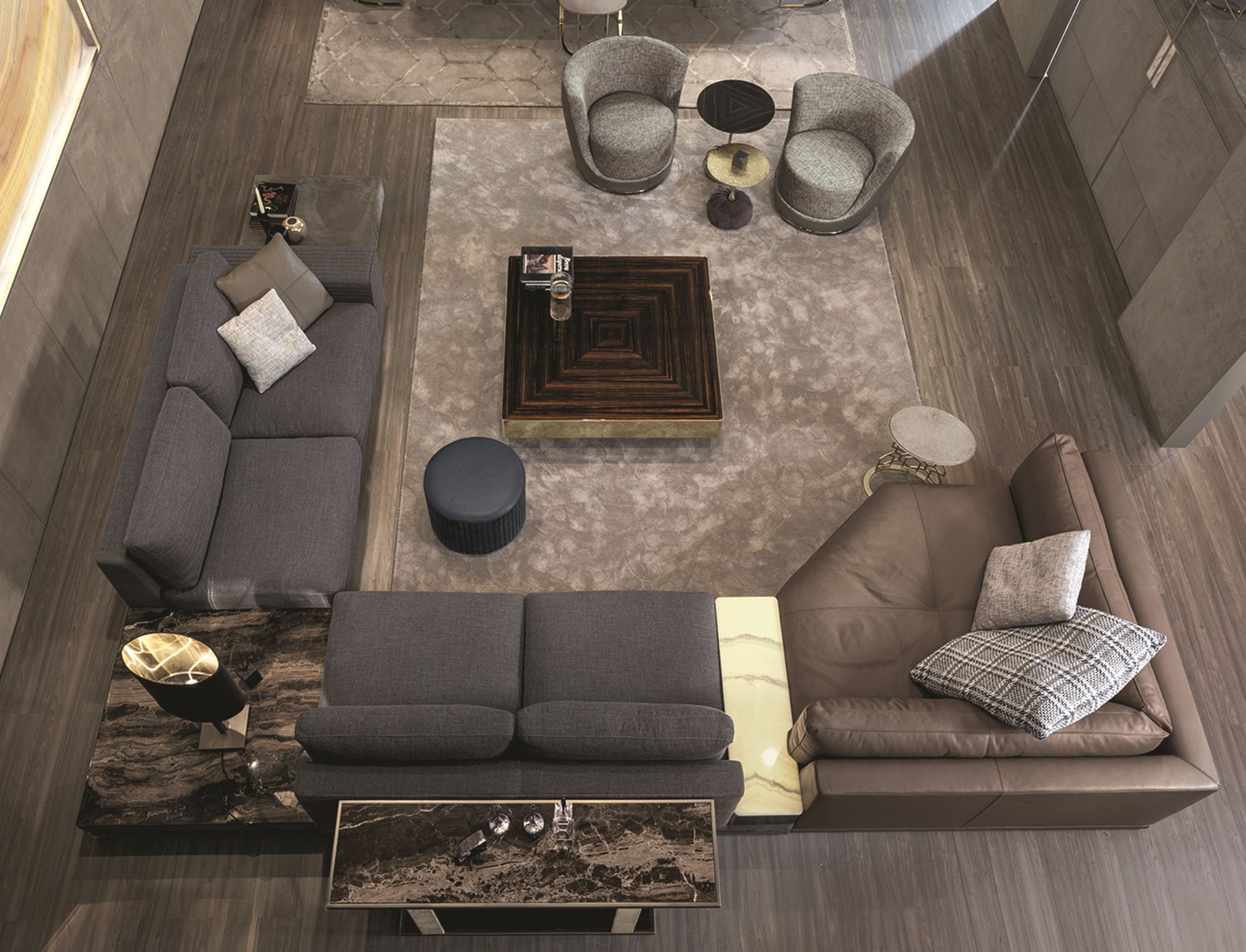 Деревянный квадратный журнальный столик Longhi Loveluxe ARCH-00010664 - Вид №1