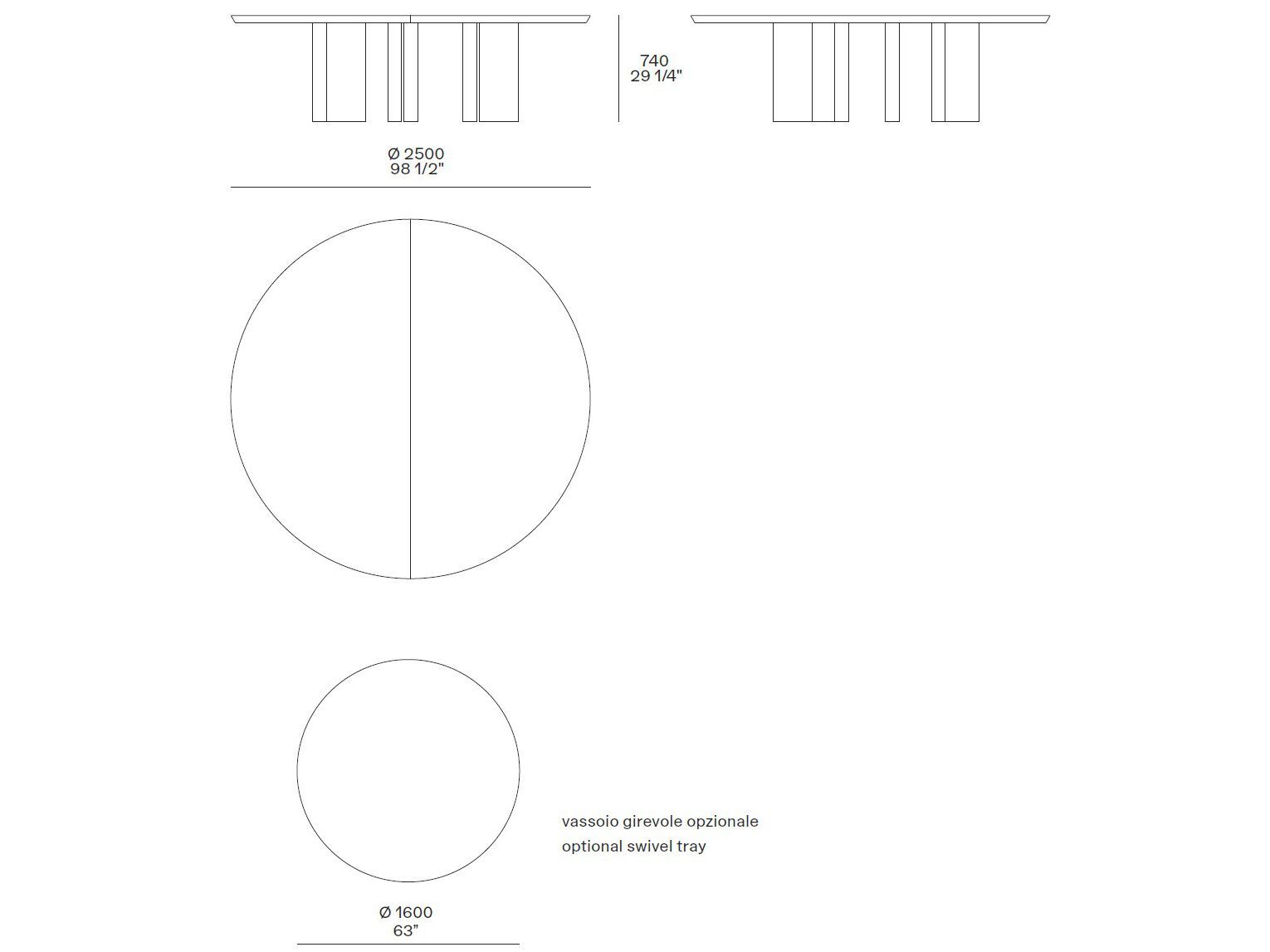 Круглый мраморный стол Poliform ADRIEN ARCH-00135228 - Вид №2