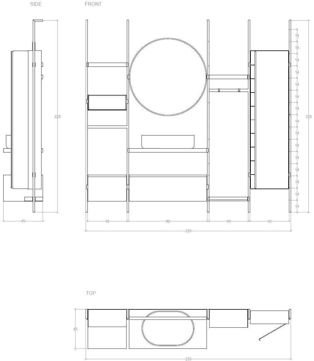 Nic Тумба под умывальник с зеркалом sun-id-1382031 - Вид №2