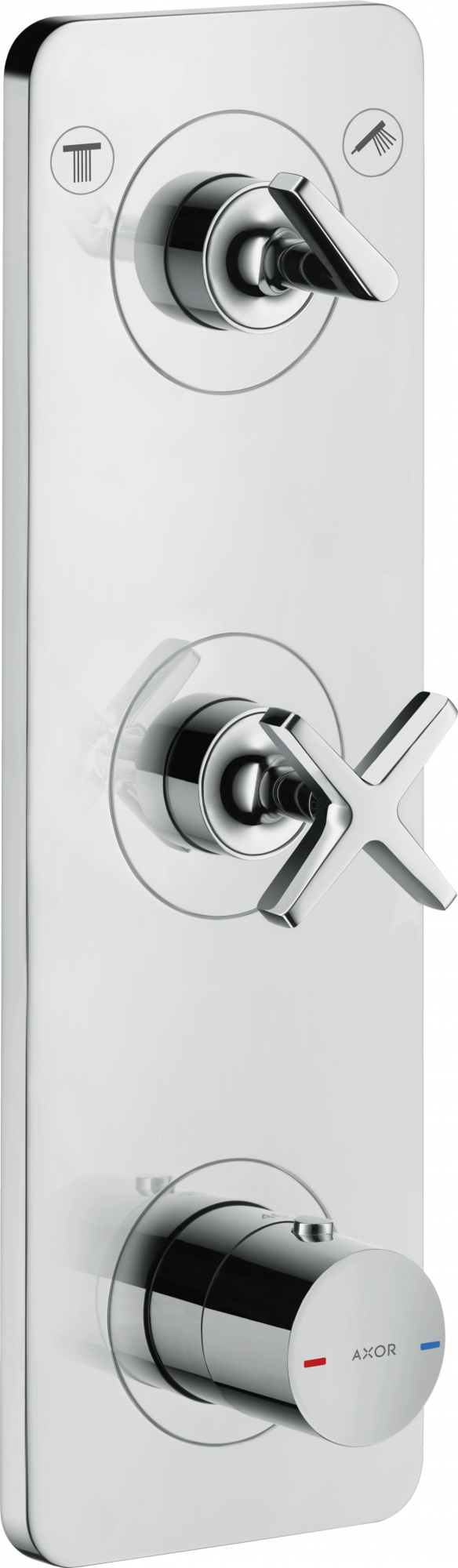 36703000 Термостатический модуль 380/120 для скрытого монтажа на 2 функции с пластиной AXOR CITTERIO E