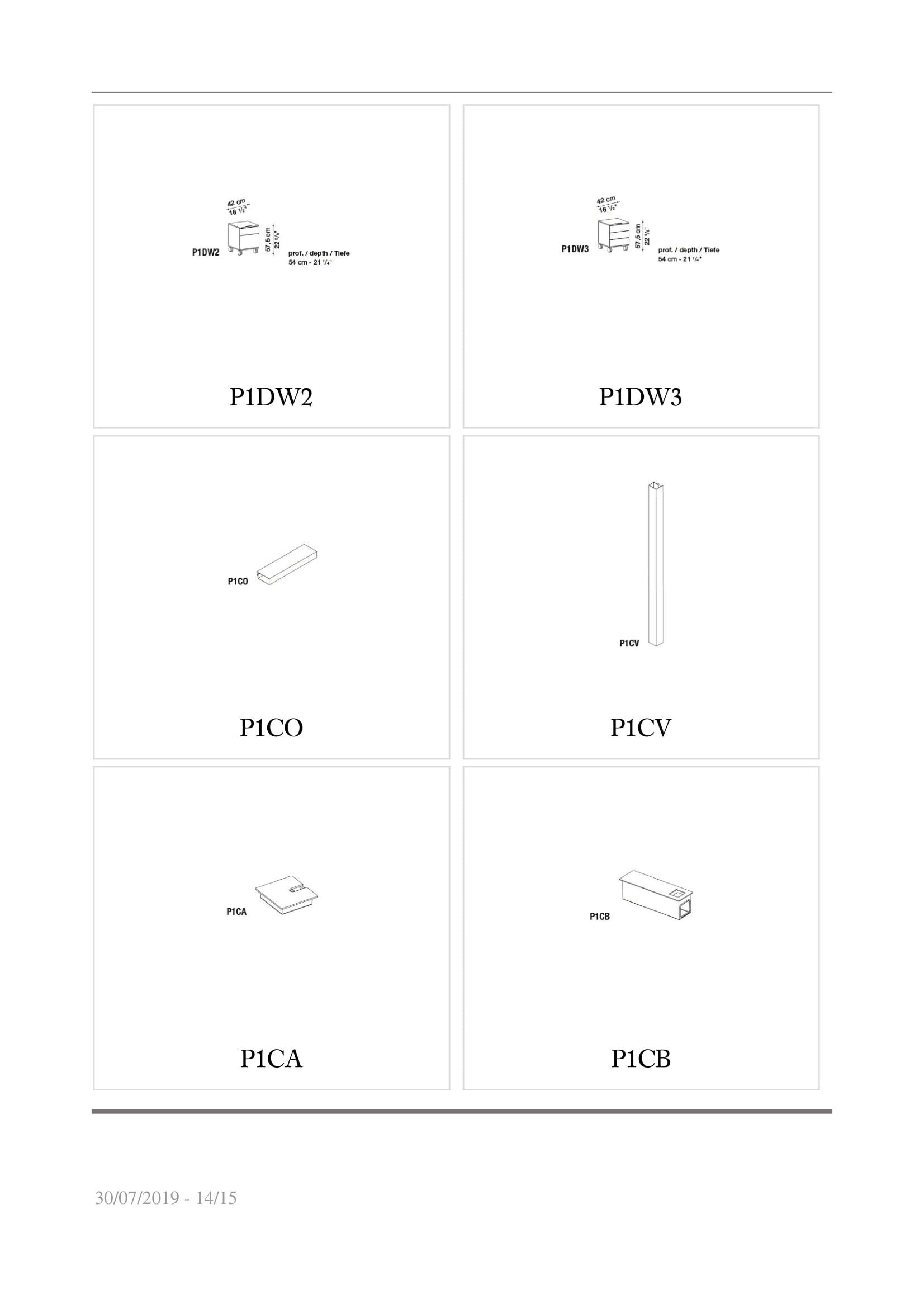 Стеклянный прямоугольный рабочий стол B&B Italia Project проект 1 ARCH-00107589 - Вид №10