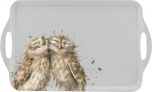 10637513 Pimpernel Поднос прямоугольный с ручками Pimpernel "Забавная фауна.Совы" 48х29,5см Пластик