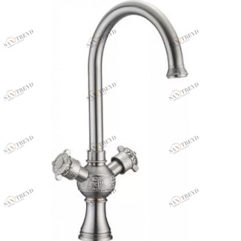 Zorg A 2004K-SL серебро Смеситель для кухни Zorg 409 х 194 