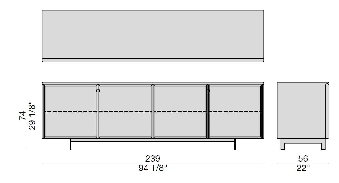 Деревянный шкаф с распашными дверями Porada Soul ARCH-00061477 - Вид №3